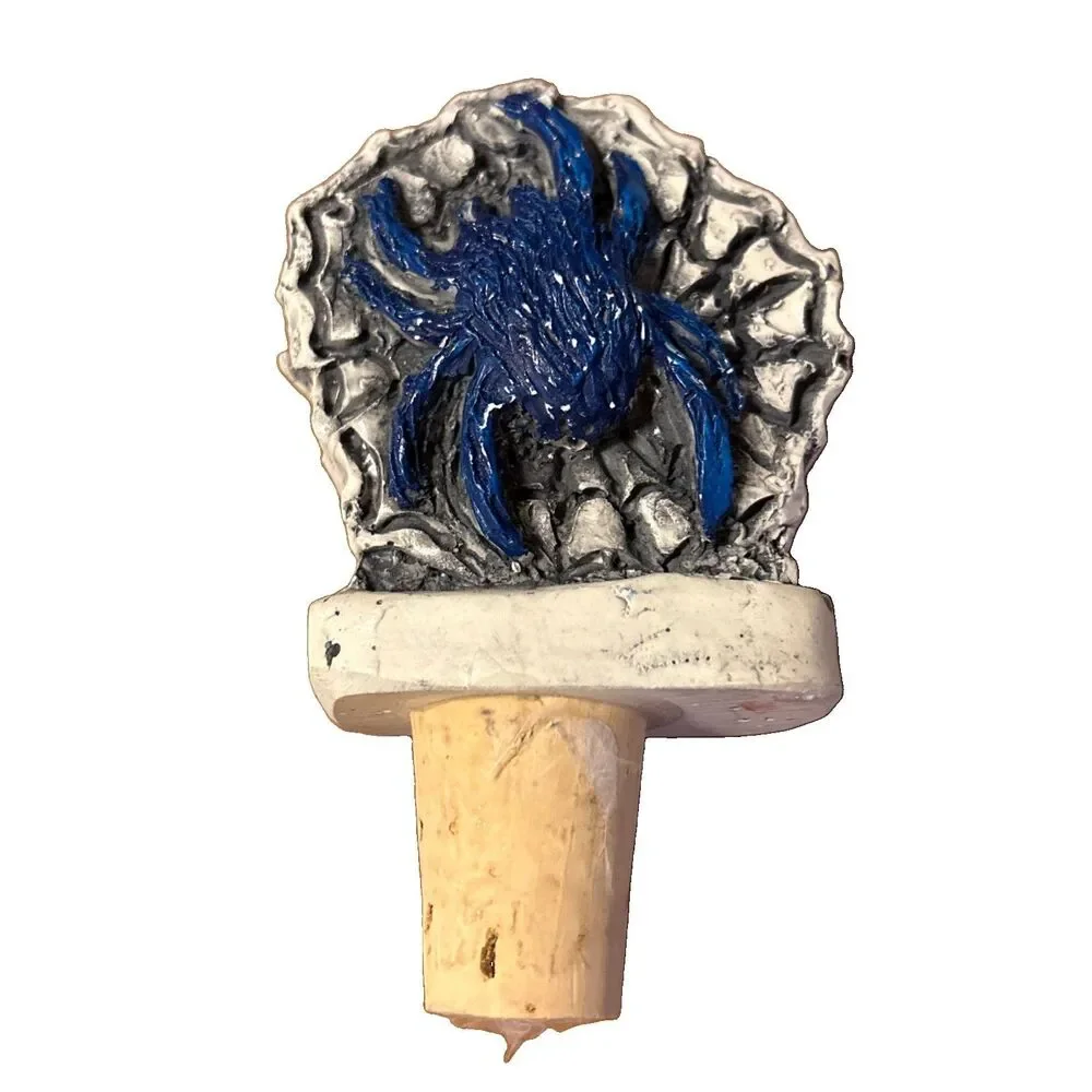 Handcrafted Ceramic Richmond Spiders Wine Bottle Stopper Cork